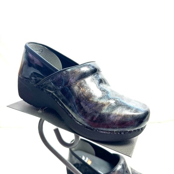 Dansko Black Swirl Marble Leather Clogs Size EU 36/ US 6 - Picture 1 of 6